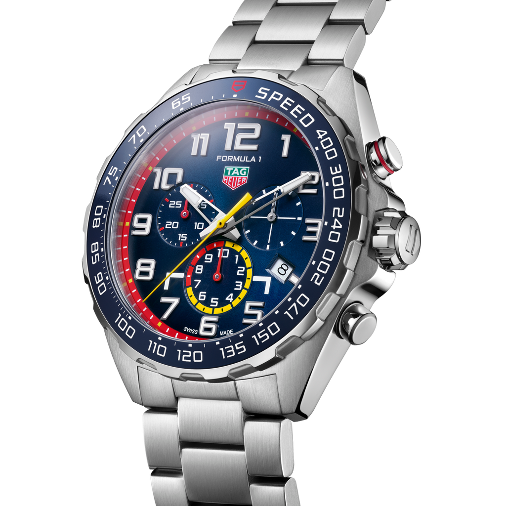 Tag Heuer Formula 1 x Red Bull Racing Chronograph Blue Dial Silver Steel Strap Watch for Men - CAZ101AL.BA0842