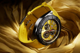Tag Heuer Formula 1 Chronograph 41mm Yellow Dial Yellow Rubber Strap Watch for Men - CAZ101AM.FT8054