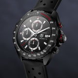 Tag Heuer Formula 1 Automatic Chronograph Black Dial Black Leather Strap Watch for Men - CAZ2011.FT8024