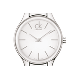 Calvin Klein Simplicity White Dial Silver Steel Strap Watch for Women - K4323126