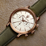 Maserati Epoca Chronograph White Dial Black Leather Strap Watch For Men - R8871618016