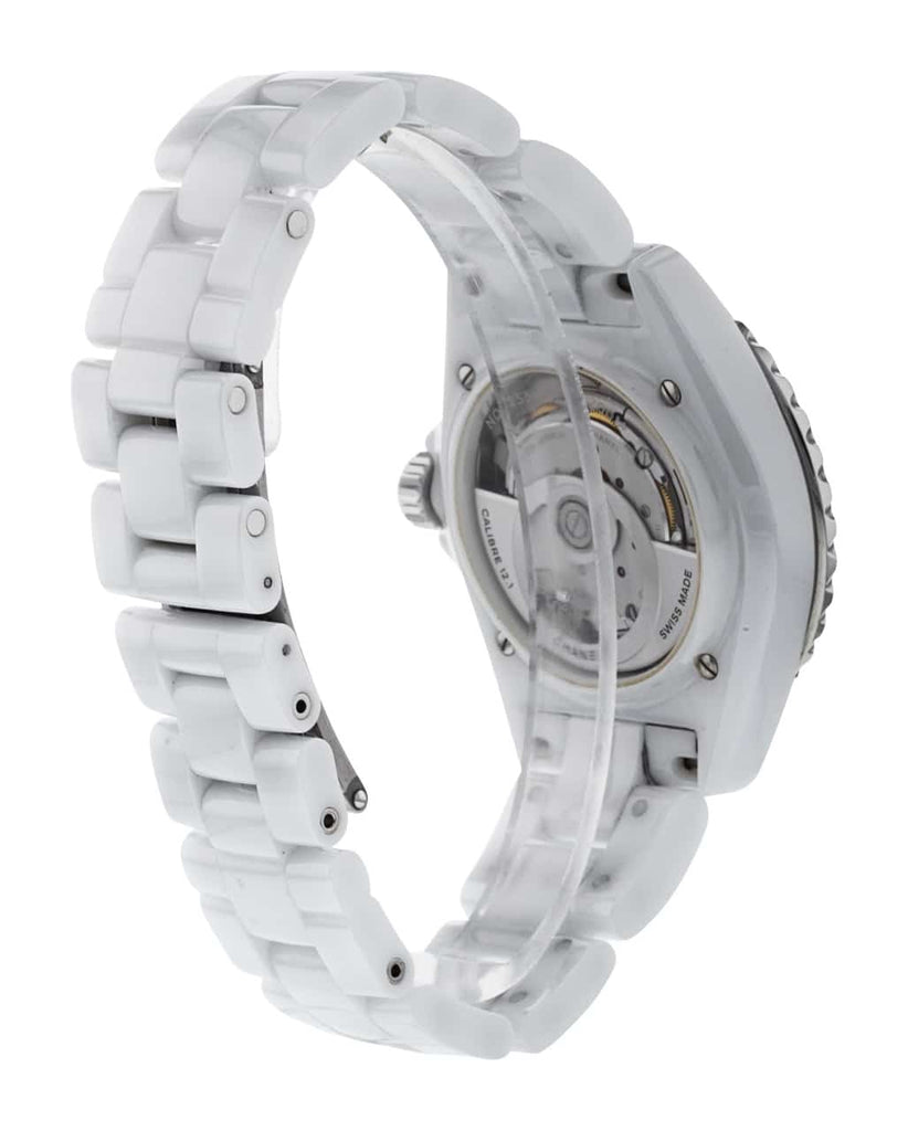 Chanel J12 Quartz Diamonds White Dial White Steel Strap Watch for Women - J12 H5703