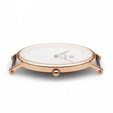 Daniel Wellington Classy Glasgow White Dial Two Tone Nylon Strap Watch For Women - DW00100078