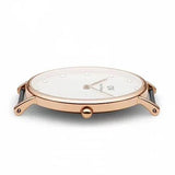 Daniel Wellington Classy Glasgow White Dial Two Tone Nylon Strap Watch For Women - DW00100078