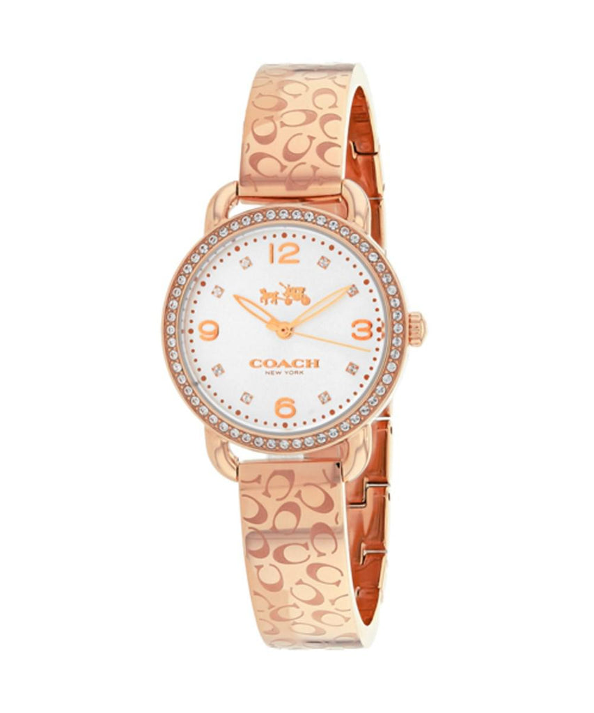 Coach Delancey Silver Dial Rose Gold Steel Strap Watch for Women - 14502355