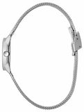 Calvin Klein Minimal White Dial Silver Mesh Bracelet Watch for Women - K3M23126