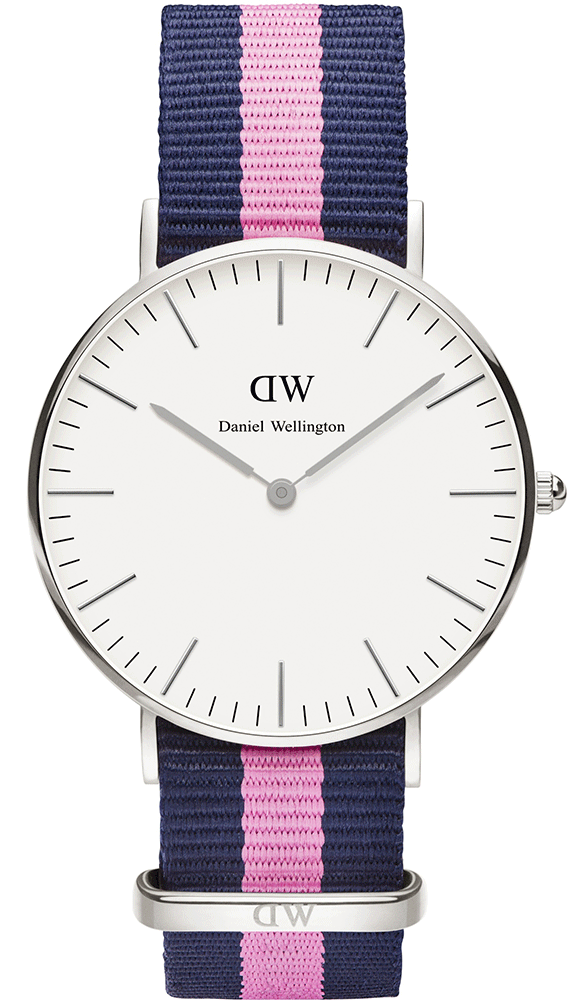 Daniel Wellington Classic Winchester White Dial Two Tone Nylon Strap Watch For Women - DW00100049