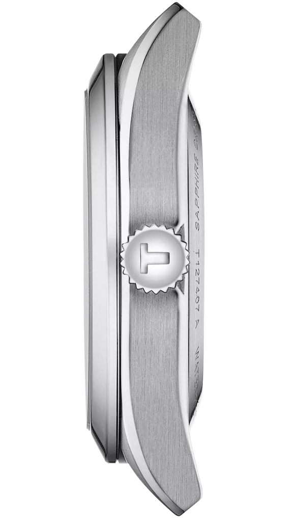 Tissot Gentleman Powermatic 80 Silicium Ice Blue Silver Steel Strap Watch For Men - T127.407.11.351.00