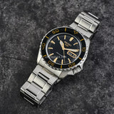 Seiko 5 Sport Automatic SKX Series Black Dial Silver Steel Strap Watch for Men - SRPK99K1