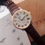 Tissot T Classic Carson Premium White Dial Brown Leather Strap Watch for Women - T122.207.36.033.00