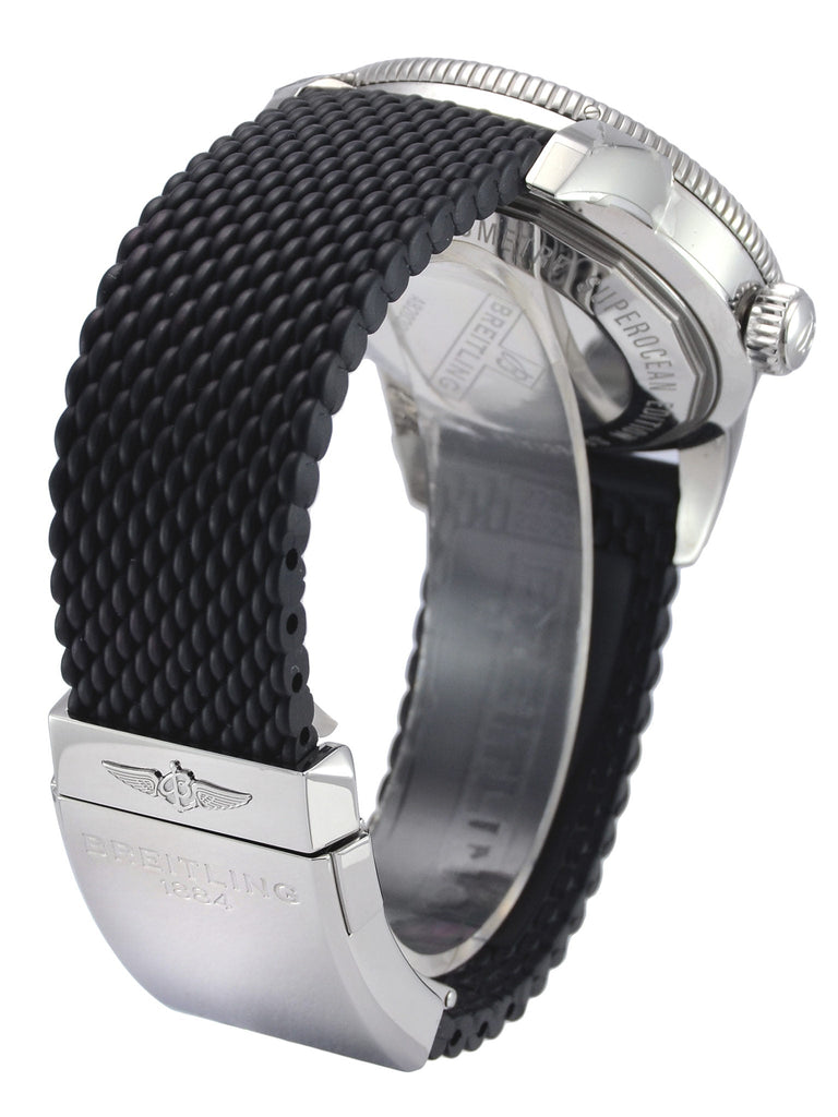 Breitling Superocean Heritage B20 Automatic 44 Black Dial Black Mesh Bracelet Watch for Men - AB2030121B1S1