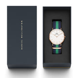 Daniel Wellington Classic Warwick White Dial Two Tone Nylon Strap Watch for Men - DW00100005