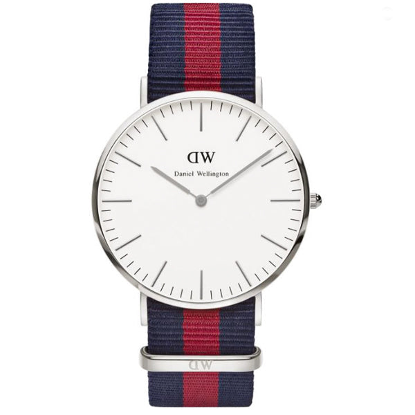 Daniel Wellington Classic Oxford White Dial Two Tone Nylon Strap Watch For Men - DW00100015