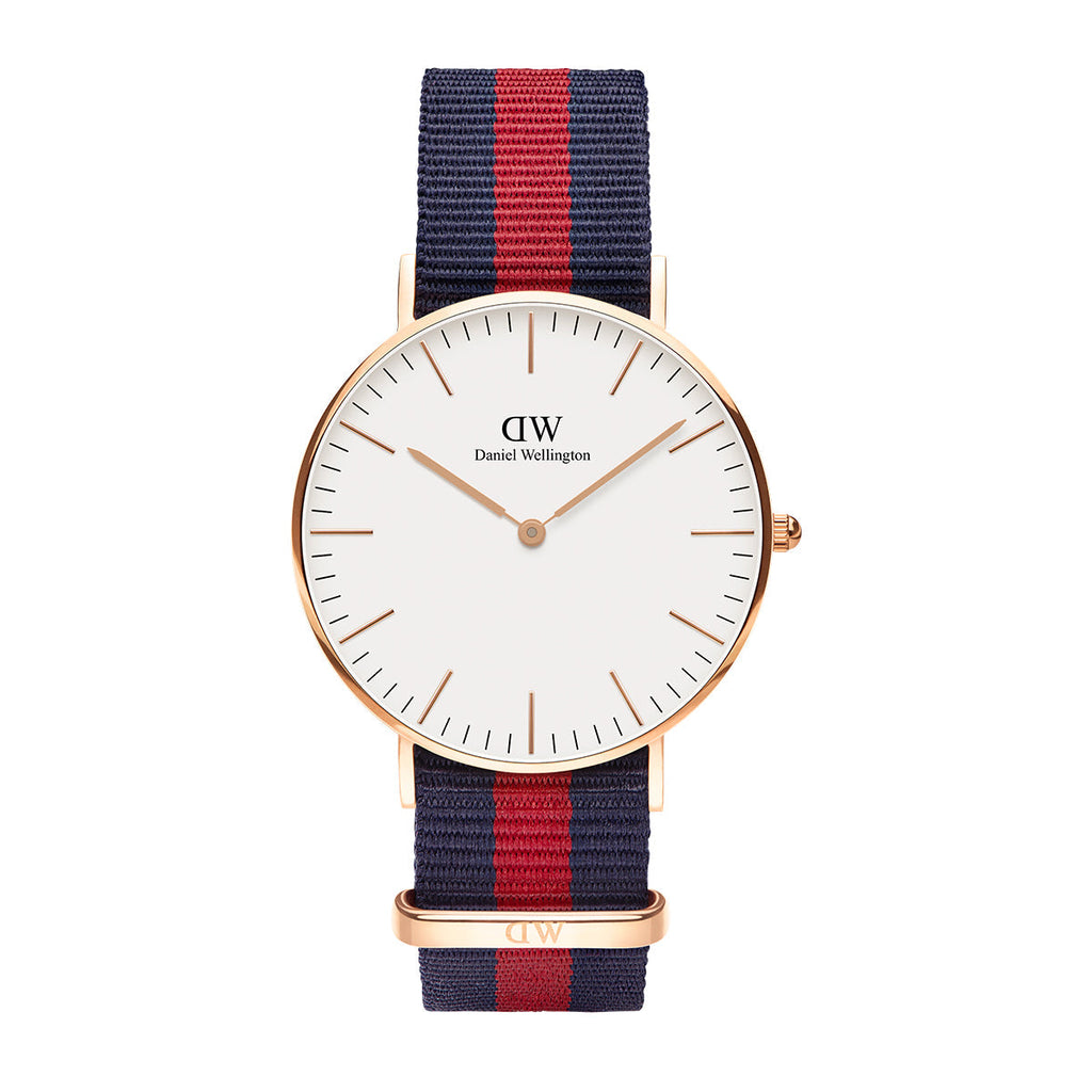 Daniel Wellington Classic Oxford White Dial Two Tone NATO Strap Watch For Women - DW00100029
