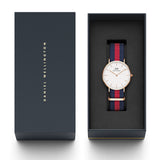 Daniel Wellington Classic Oxford White Dial Two Tone NATO Strap Watch For Women - DW00100029