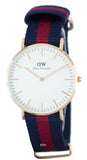 Daniel Wellington Classic Oxford White Dial Two Tone NATO Strap Watch For Women - DW00100029