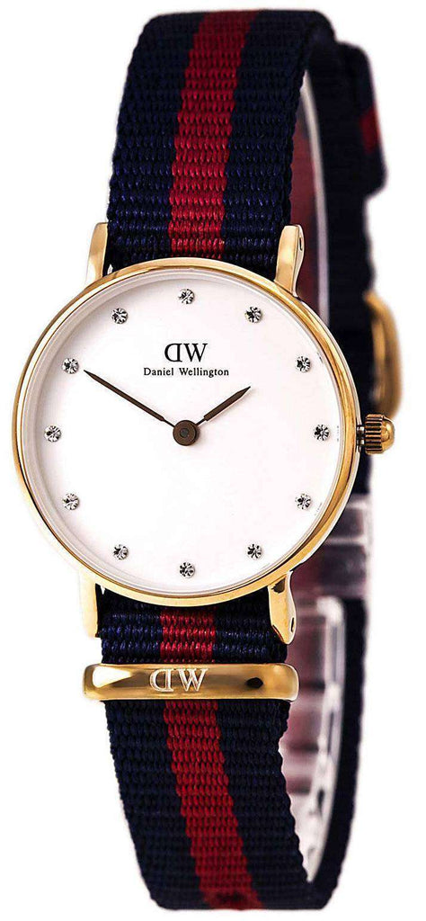 Daniel Wellington Classy Oxford White Dial Two Tone Nylon Strap Watch For Women - DW00100064