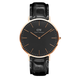 Daniel Wellington Classic Reading Black Dial Black Leather Strap Watch For Men - DW00100129