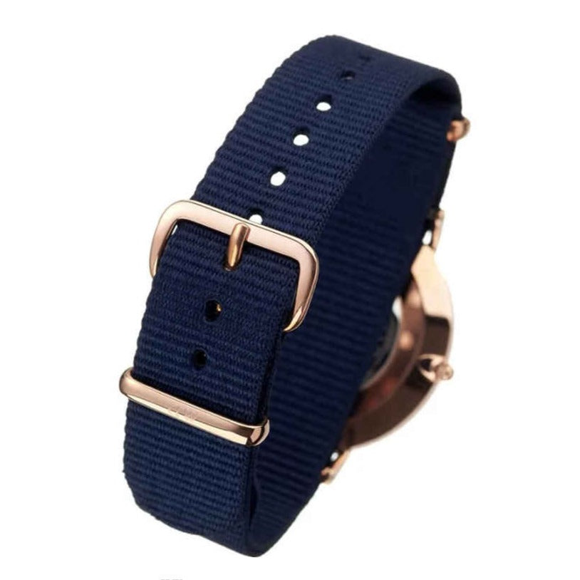 Daniel Wellington Classic Bayswater Black Dial Black NATO Strap Watch For Women - DW00100281