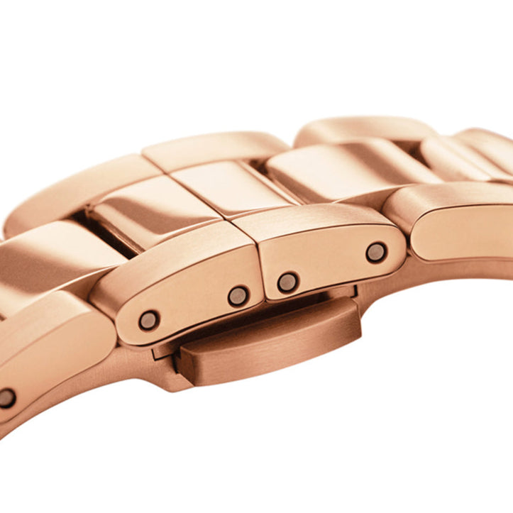 Daniel Wellington Iconic Link White Dial Gold Steel Strap Watch For Men - DW00100343