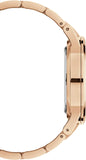 Daniel Wellington Iconic Link Black Dial Rose Gold Steel Strap Watch For Men - DW00100344