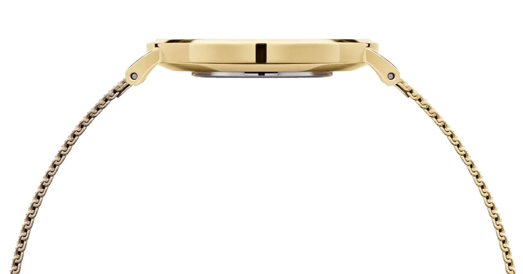 Daniel Wellington Classic Petite White Dial Gold Mesh Bracelet Watch For Women - DW00100348