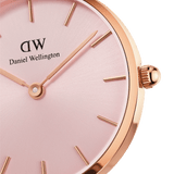 Daniel Wellington Petite Melrose Pink Dial Rose Gold Mesh Strap Watch For Women - DW00100367