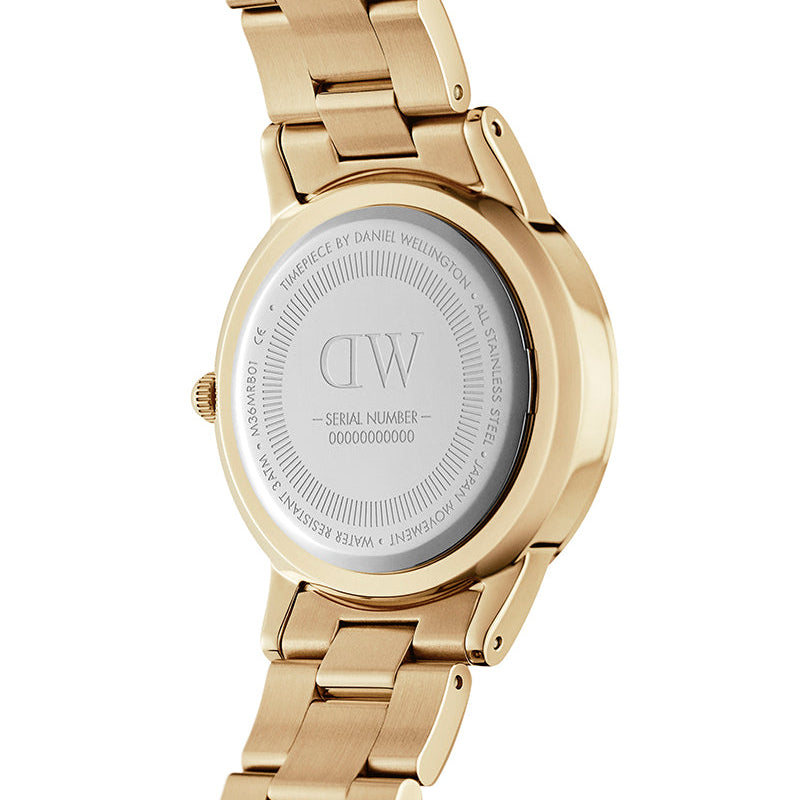 Daniel Wellington Iconic Link Unitone Gold Dial Gold Steel Strap Watch For Women - DW00100403