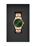 Daniel Wellington Iconic Link Emerald Green Dial Rose Gold Steel Strap Watch For Women - DW00100419