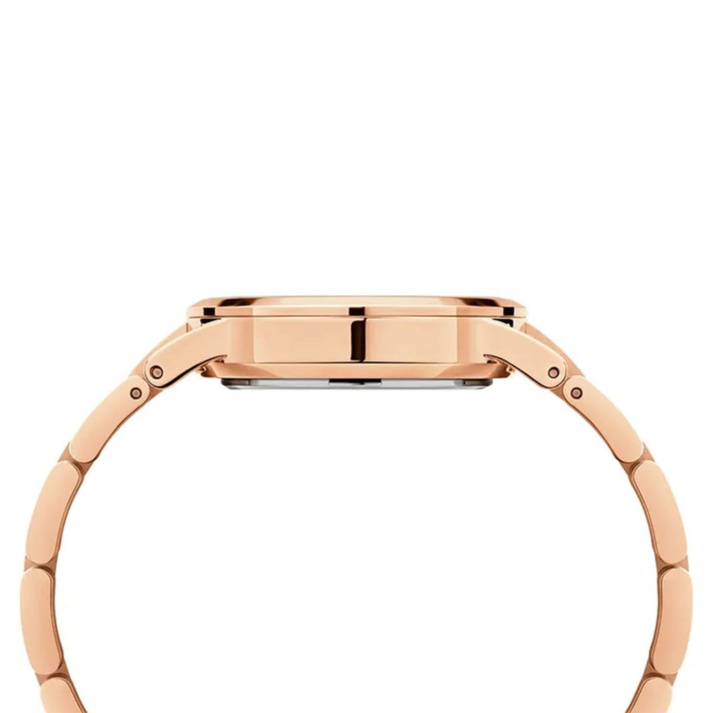 Daniel Wellington Iconic Link Emerald Green Dial Rose Gold Steel Strap Watch For Women - DW00100421