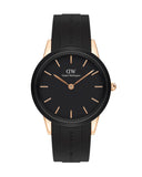 Daniel Wellington Iconic Motion Black Dial Rubber Strap Watch For Women - DW00100426