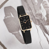 Daniel Wellington Quadro Ashfield Black Dial Black Mesh Strap Watch For Women - DW00100433