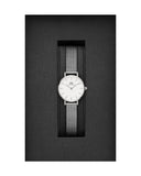 Daniel Wellington Classic Petite Sterling White Dial Silver Mesh Bracelet Watch for Women - DW00100442