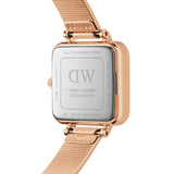 Daniel Wellington Quadro Studio Black Dial Rose Gold Mesh Strap Watch For Women - DW00100518