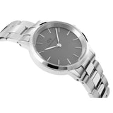 Daniel Wellington Link Grey Dial Silver Steel Strap Watch For Men - DW00100328