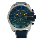 Diesel Mega Chief Chronograph Black Dial Grey Nylon Strap Watch For Men - DZ4523
