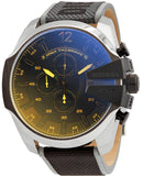 Diesel Mega Chief Chronograph Black Dial Grey Nylon Strap Watch For Men - DZ4523