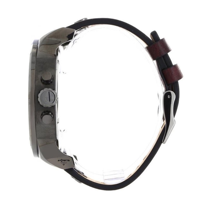 Diesel Mr Daddy Chronograph Blue Dial Brown Leather Strap Watch For Men - DZ7314