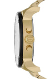 Diesel Mr Daddy 2.0 Chronograph Black Dial Gold Steel Strap Watch For Men - DZ7333