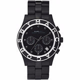 Marc Jacobs Blade Chronograph Black Dial Black Steel Strap Watch for Women - MBM3083