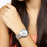 Guess Madison Diamonds Silver Dial Silver Steel Strap Watch for Women - W0637L1