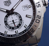 Tag Heuer Formula 1 Calibre 6 Automatic White Dial Silver Steel Strap Watch for Men - WAZ2013.BA0842
