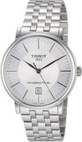 Tissot T Classic Carson Premium Powermatic 80 White Dial Silver Steel Strap Watch For Men - T122.407.11.031.00