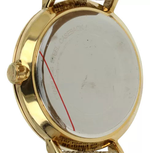Michael Kors Addyson Quartz Gold Dial Gold Leather Strap Watch for Women - MK2952