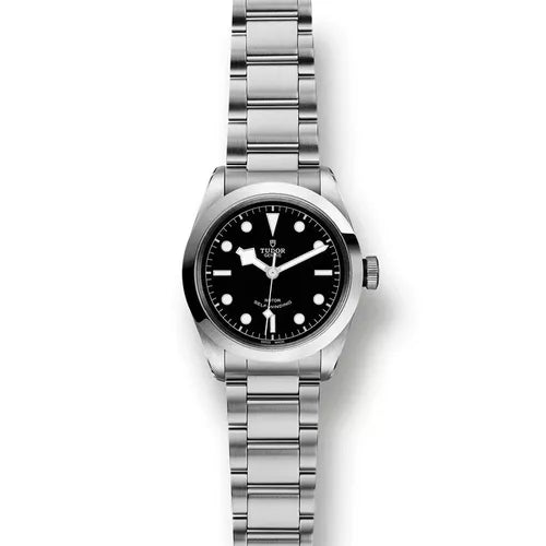 Tudor Black Bay Automatic Black Dial Silver Steel Strap Watch for Men - M79540-0001
