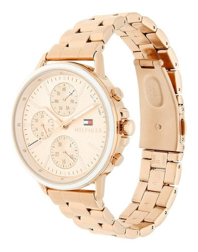 Tommy Hilfiger Carly Rose Gold Dial Rose Gold Steel Strap Watch for Women - 1781788