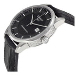Tissot T Classic Luxury Black Dial Black Leather Strap Watch For Men - T086.407.16.051.00