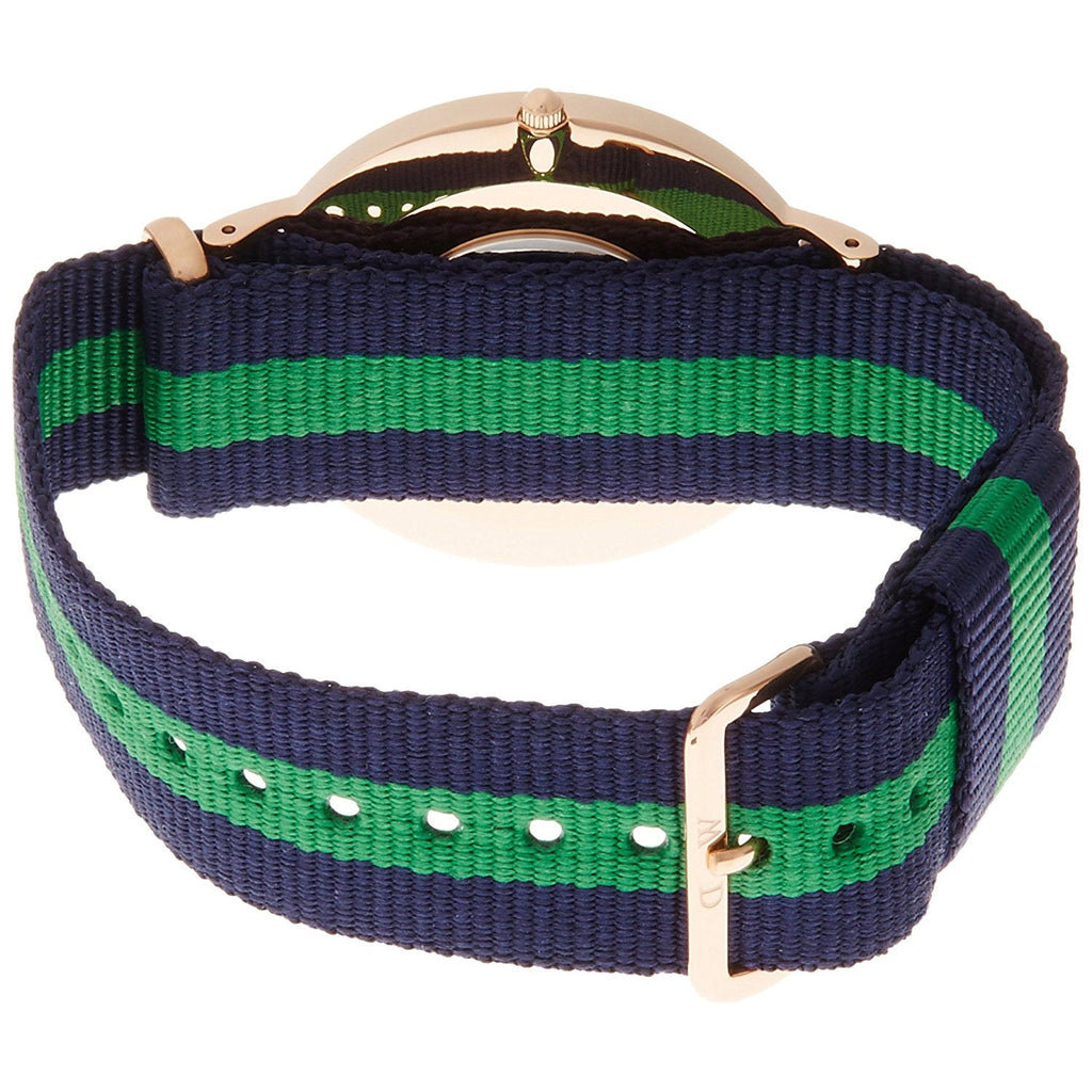 Daniel Wellington Classic Warwick White Dial Two Tone Nylon Strap Watch for Men - DW00100005