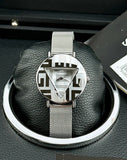 Guess Iconic Quartz Silver Dial Silver Mesh Bracelet Watch For Women - GW0527L1