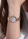 Fossil Virginia White Dial Rose Gold Steel Strap Watch for Women - ES3284